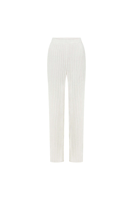 Lapel Sweater Cardigan Knitted Straight Pants Suit