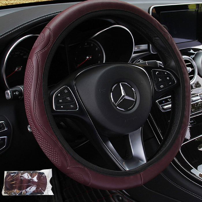 Wear-resistant Embossed Car Steering Wheel Cover Without Inner Ring