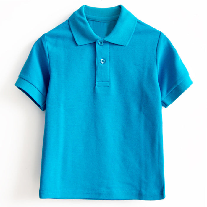 Children's Polo Shirt With Solid Color Cotton Lapel