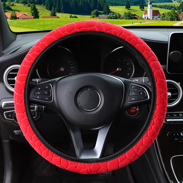 Car Steering Wheel Cover Water Cube Super Soft Short Pile