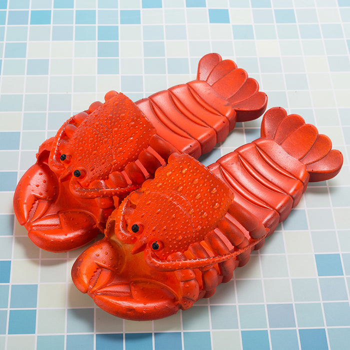 Cute Lobster Slippers For Kids Women Men Summer Beach Shoes