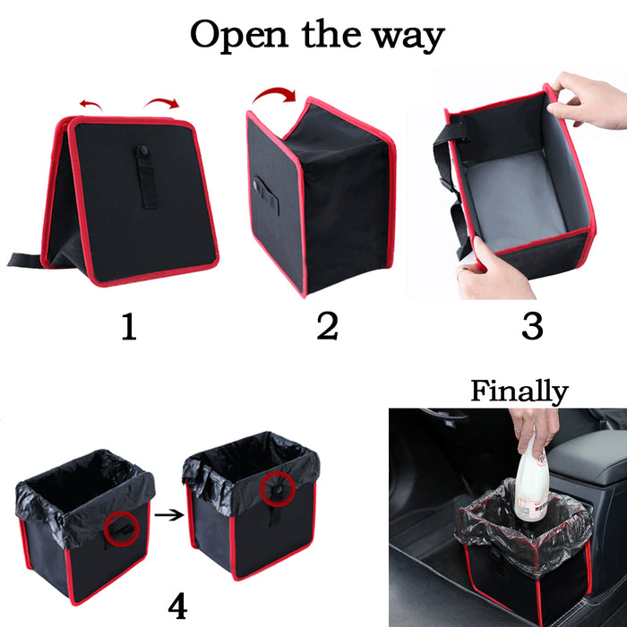 Practical Foldable oxford car storage bag for toys clothes seat buckles wastebasket SUV Trunk Organizer for car Garbage bag