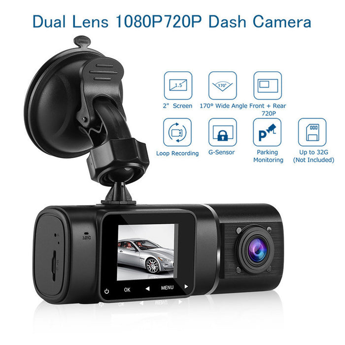 HD conjoined dual-lens car driving recorder