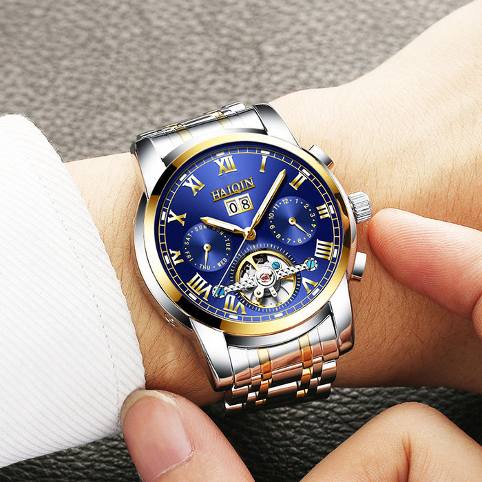 man watches hedge automatic mechanical watches Tourbillon waterproof hollow men's swimming.