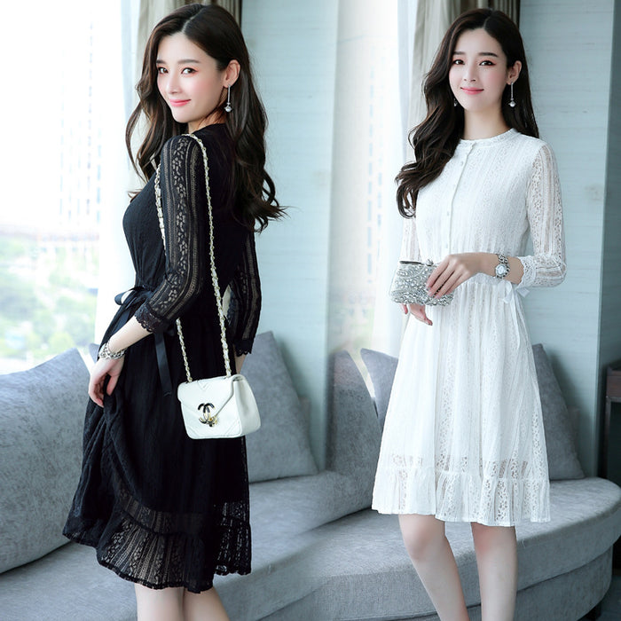 Lace dress autumn women's clothing