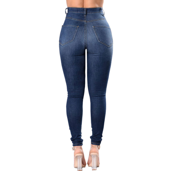 Women's ripped jeans pants