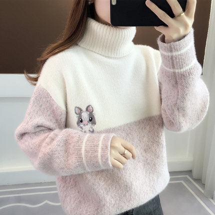 Turtleneck ladies sweater