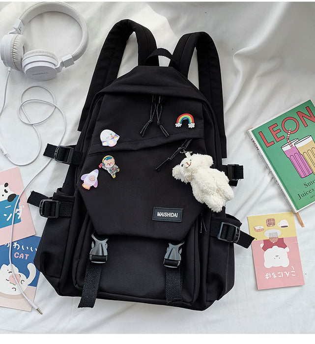 Women Fashion Casual School Bag Campus Backpack