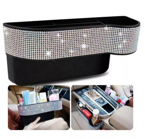 Car Accessories Diamond-studded Seat Storage Box