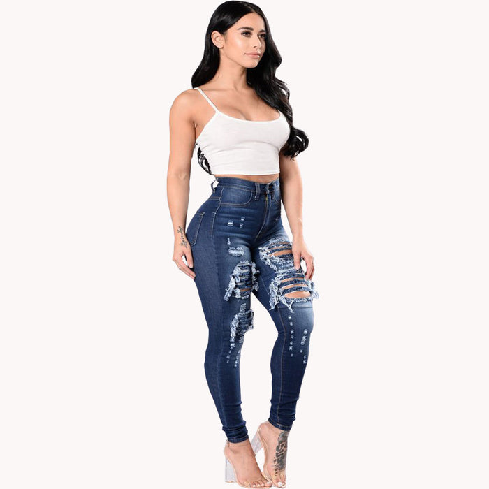 Zerrissene Jeanshose für Damen 