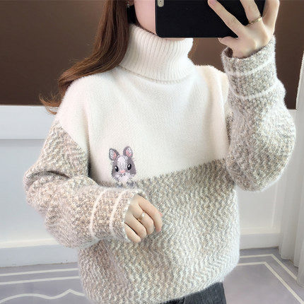 Turtleneck ladies sweater