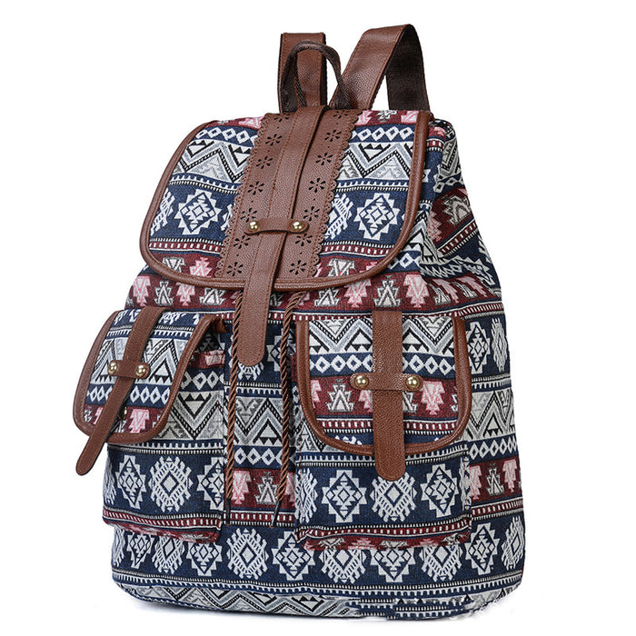 Ethnic style backpack women bag