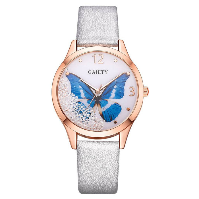 Gaiety Marke Frauen Uhren Luxus Abnehmbare Strass Schmetterling Uhren Damen Leder Kleid Damen Armbanduhren Weibliche Uhr