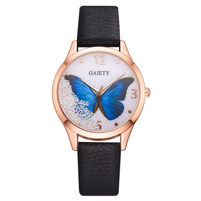 Gaiety Marke Frauen Uhren Luxus Abnehmbare Strass Schmetterling Uhren Damen Leder Kleid Damen Armbanduhren Weibliche Uhr