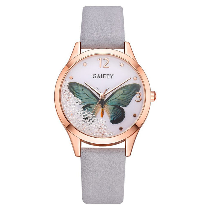 Gaiety Marke Frauen Uhren Luxus Abnehmbare Strass Schmetterling Uhren Damen Leder Kleid Damen Armbanduhren Weibliche Uhr