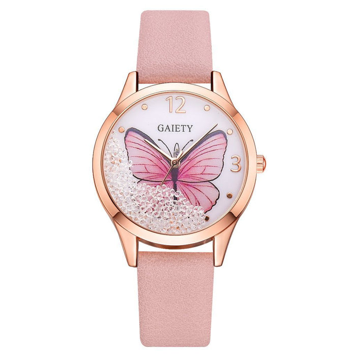 Gaiety Marke Frauen Uhren Luxus Abnehmbare Strass Schmetterling Uhren Damen Leder Kleid Damen Armbanduhren Weibliche Uhr