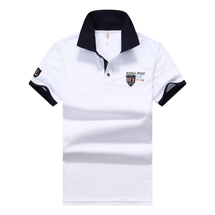 Lässiges, halbärmeliges Revers-Poloshirt für Herren