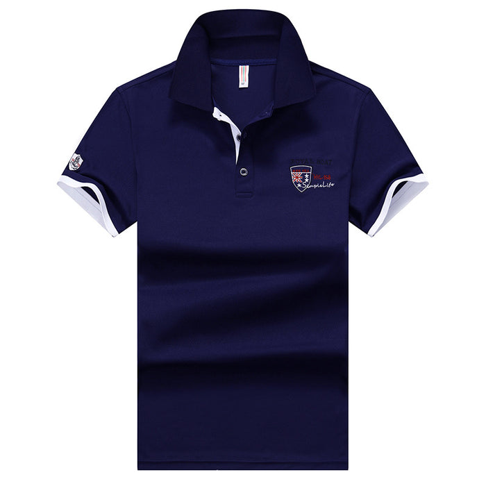 Lässiges, halbärmeliges Revers-Poloshirt für Herren