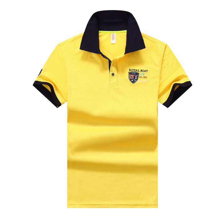 Lässiges, halbärmeliges Revers-Poloshirt für Herren