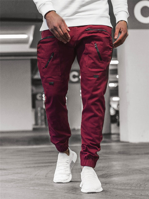 Men's Woven Casual Pants Cargo Pocket Trousers