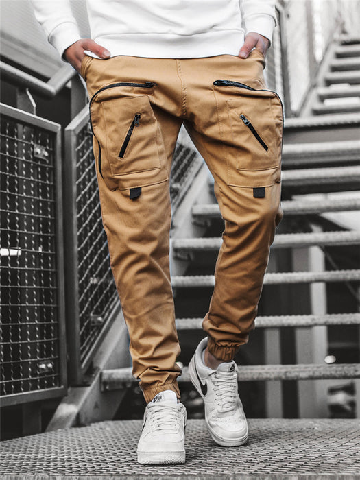 Men's Woven Casual Pants Cargo Pocket Trousers