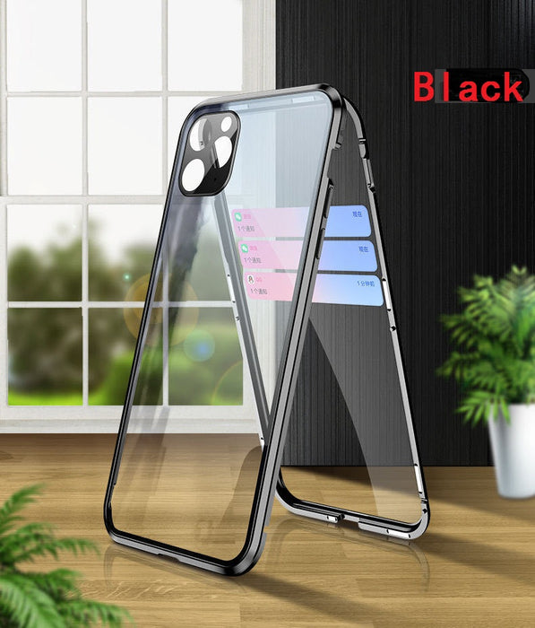 Double-sided glass magnetic phone case lens full-package protection magnetic phone case