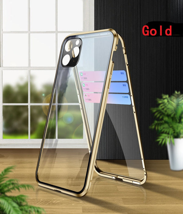 Double-sided glass magnetic phone case lens full-package protection magnetic phone case