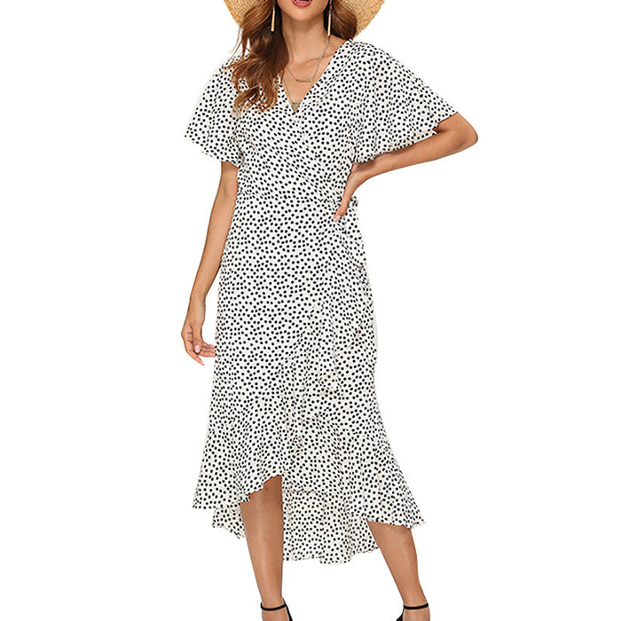 Printed Chiffon Dress Women Long Dresses