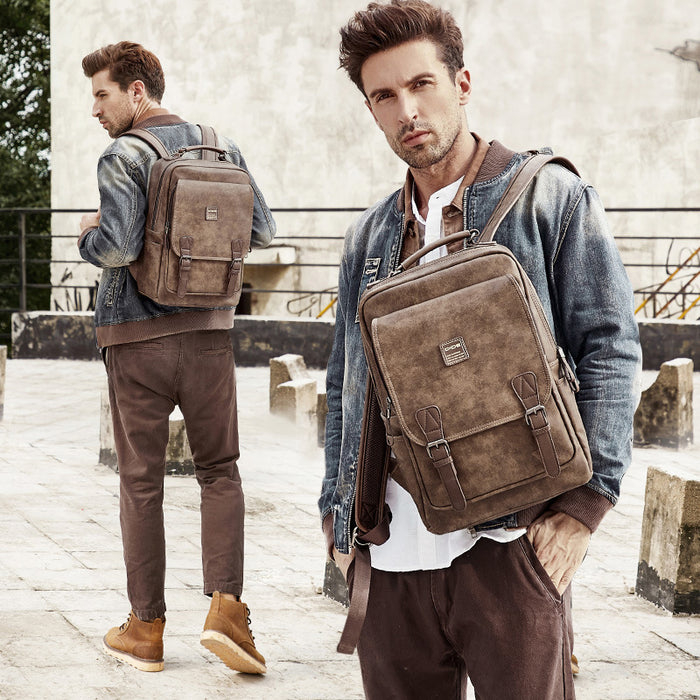 Men's Fashion Trend Backpack Men's Travel Bag Korean Leisure Youth Student School Bag Computer Bag