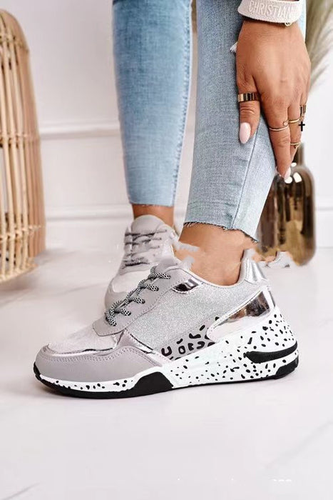 Women Sneakers Lace-Up Platform Sports Shoes