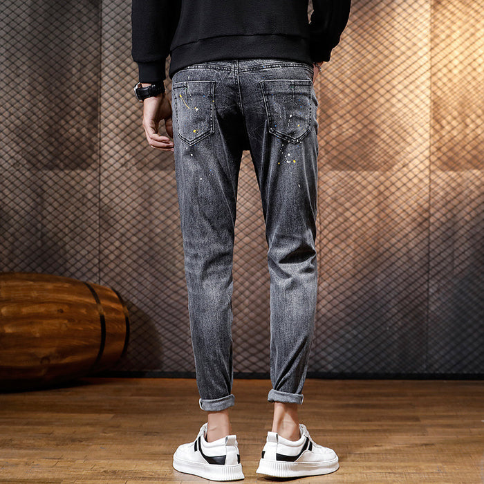 Jeans Men's Feet Pants Korean Version