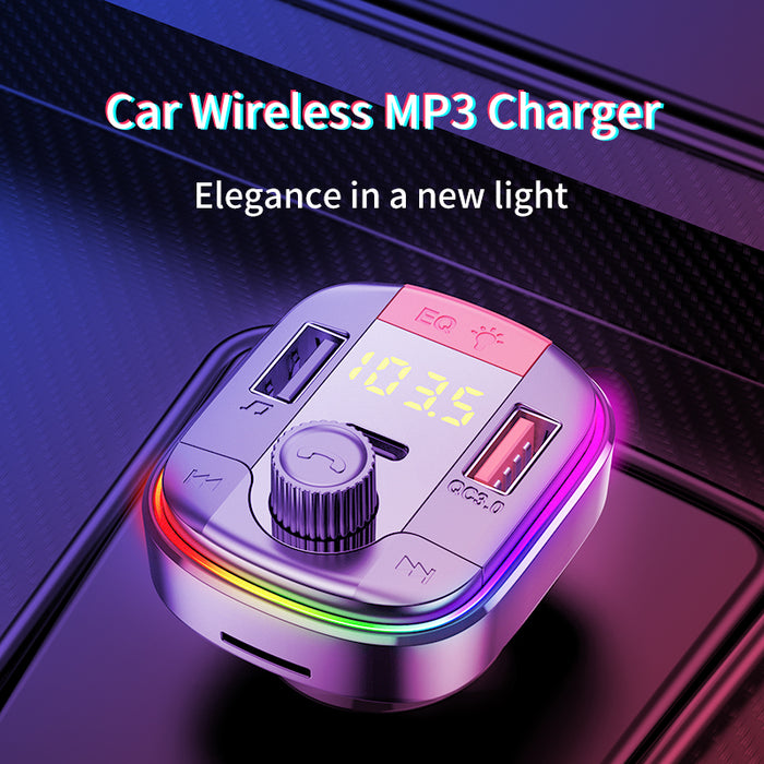 Car MP3 Bluetooth Player PD QC3.0 Fast Charge Car Charger