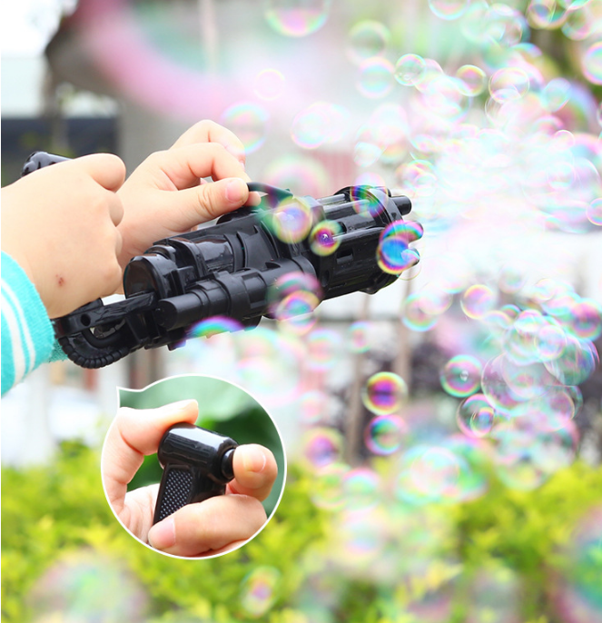 Eight-hole Gatling Bubble Gun Children's Goddess Spreading Flower Bubble Machine