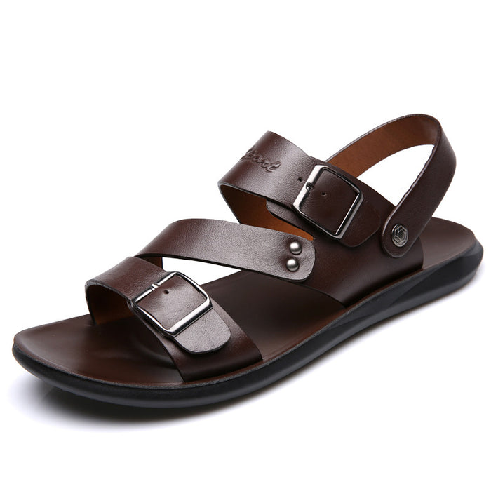 Sandals Men Casual Comfortable Barefoot Buckle Shoes