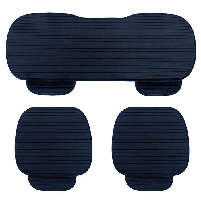 Crystal Velvet Non-Slip Non-Slip Free Backrest Three-Piece Warm Car Seat Cushion