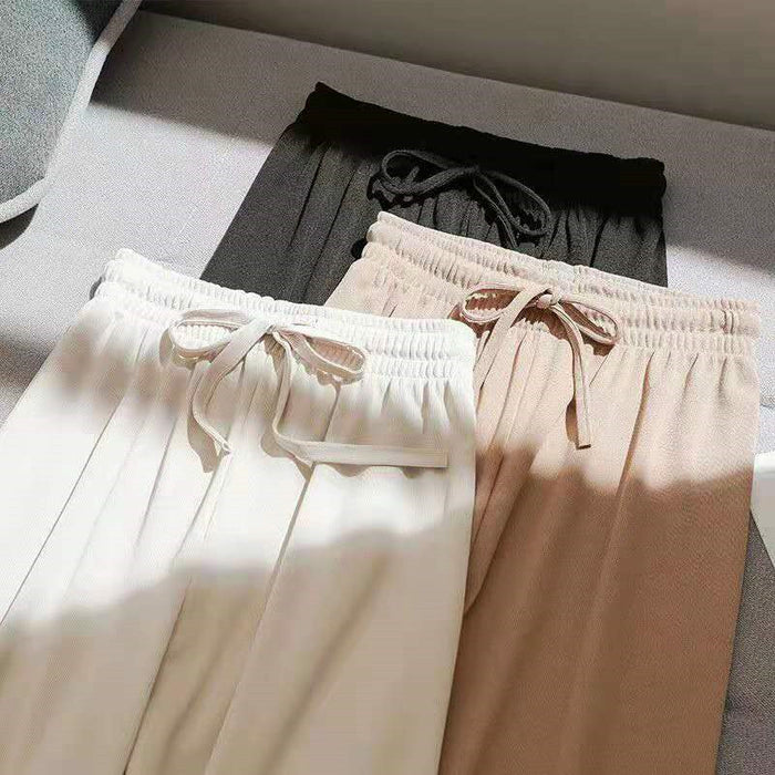 Knit Pants Were Thin And High-waisted Korean Pants Drape Feeling