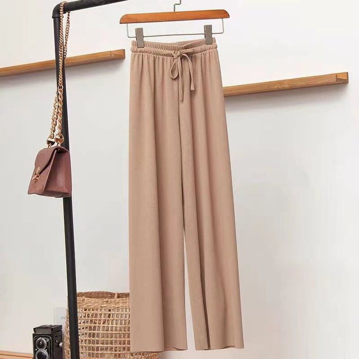 Knit Pants Were Thin And High-waisted Korean Pants Drape Feeling