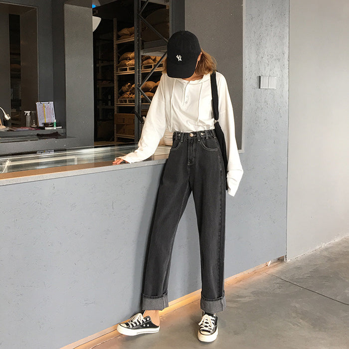 Jeans Wide-Leg Pants Straight-Leg Pants