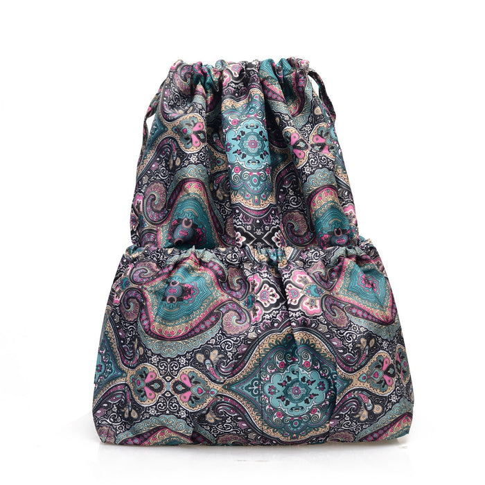 Drawstring Bag Printed Backpack Women