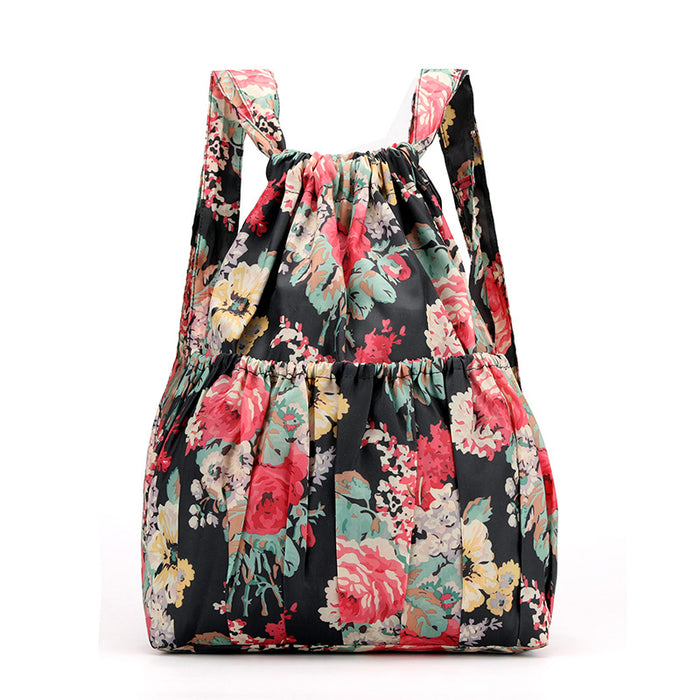 Drawstring Bag Printed Backpack Women