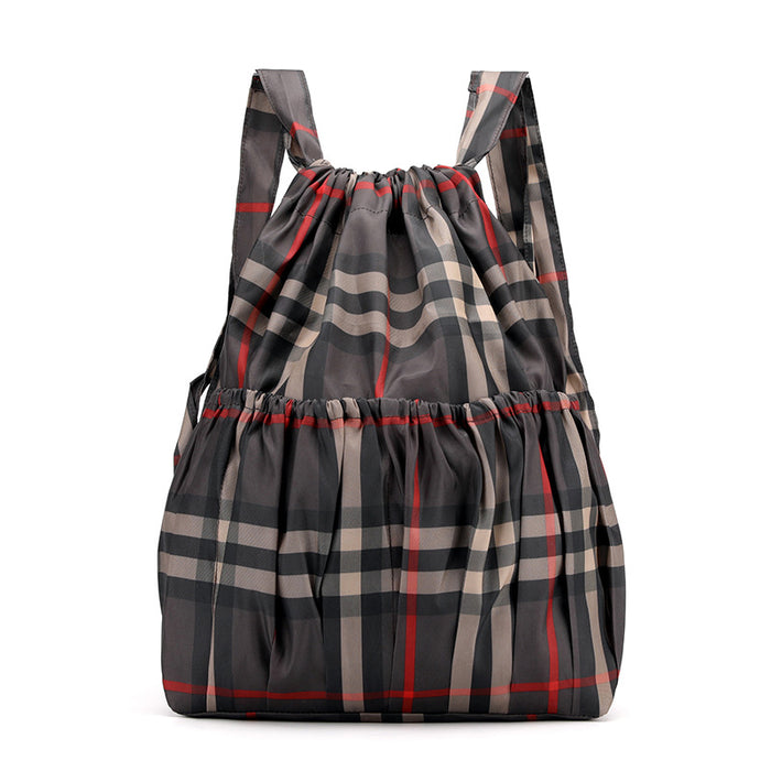 Drawstring Bag Printed Backpack Women