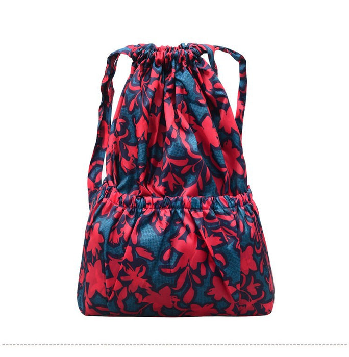 Drawstring Bag Printed Backpack Women