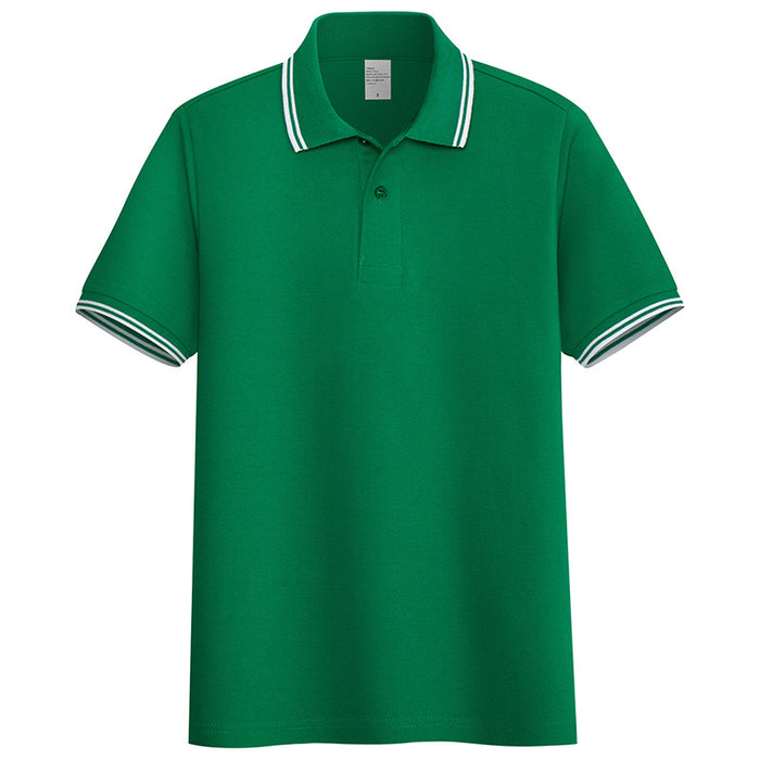 Summer Stand-up Collar Short-sleeved Polo Shirt Men