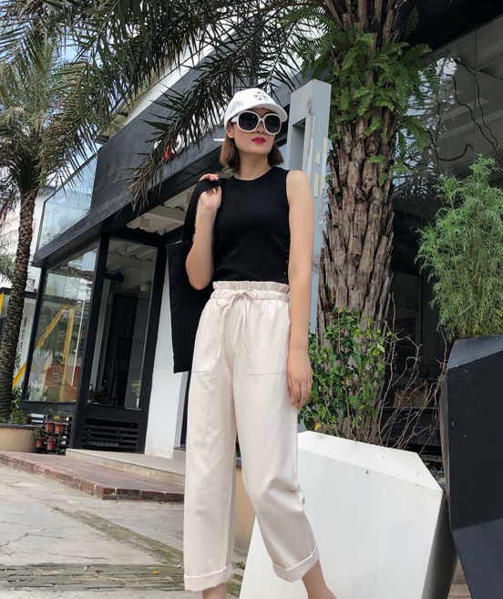 Cotton Cropped Trousers Women Loose Harem Pants casual Pants Thin Section