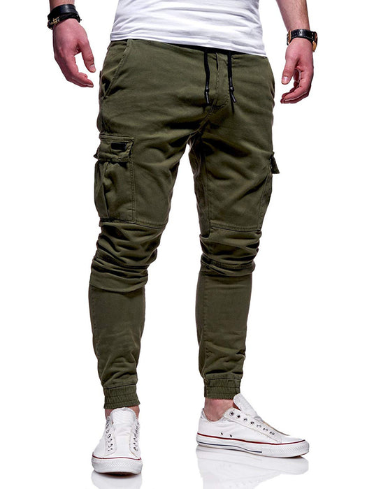 Tethered Elastic Sports Baggy Pants Long Casual Pants Jogging Pants