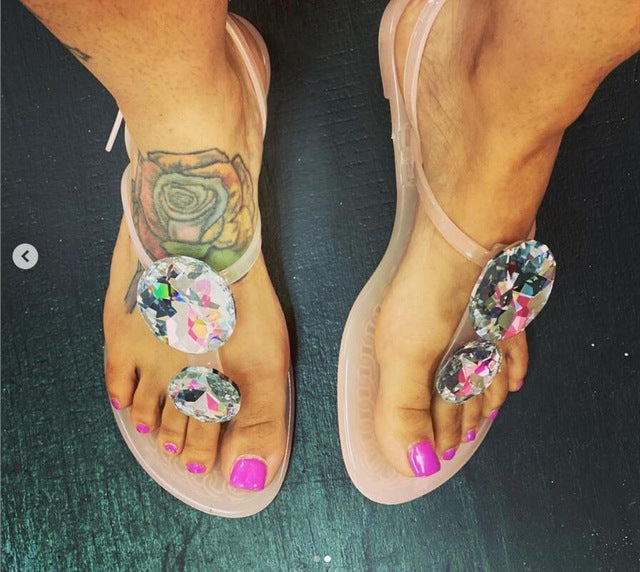 Lager Size Summer Sandal Women Explosion Diamond Jelly