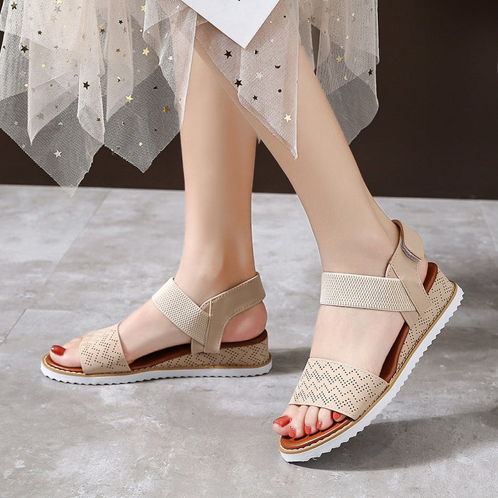 New Lightweight Wedge Heel Front And Rear Strap Sandals Women