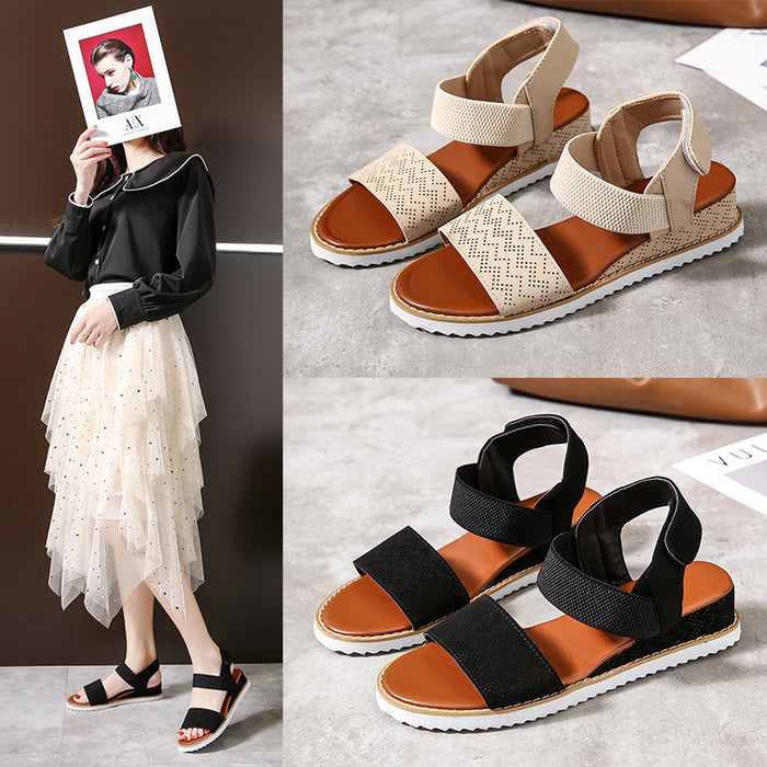 New Lightweight Wedge Heel Front And Rear Strap Sandals Women