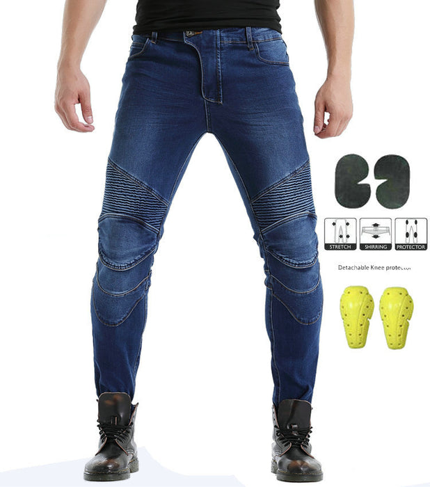 Kevlar Motorcycle Jeans Men And Women High Elastic Motorcycle Riding Knight Pants Racing Pants