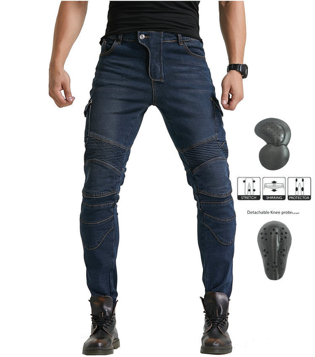 Kevlar Motorcycle Jeans Men And Women High Elastic Motorcycle Riding Knight Pants Racing Pants